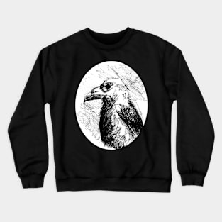 Raven portrait - ink - gothic art and designs Crewneck Sweatshirt